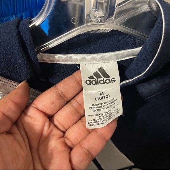 Adidas Blue Pullover Hoodie Size Medium - Picture 2 of 5